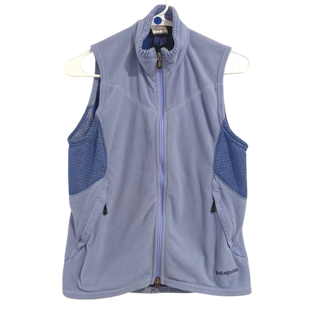 Patagonia R2 Regulator Fleece Vest Blue Full Zip Waffle Knit SMALL